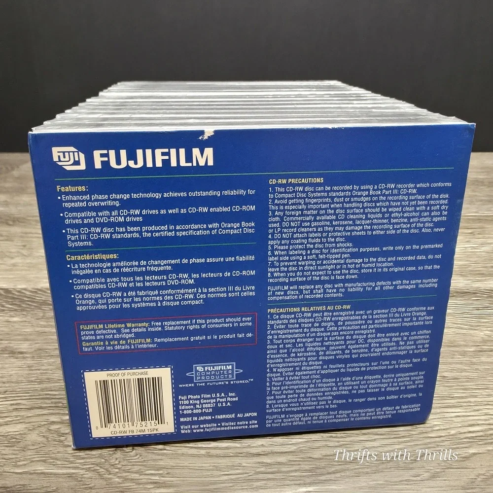 Fujifilm CD-RW 74 Min 650MB Rewritable Compact Disk - Lot Of 14 - New CD-RW's